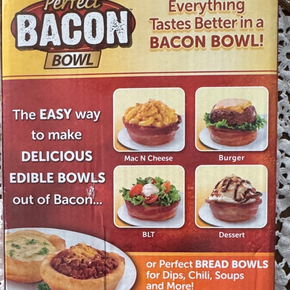 BRAND NEW IN BOX Bacon Bowls - Picture 4 of 4